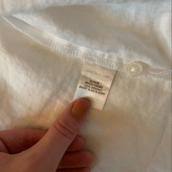 Quince White Linen Blouse - Picture 3 of 3